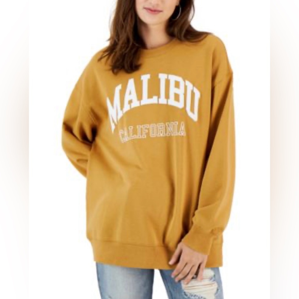 Rebellious One Malibu California Crewneck Sweatshirt Oversized Small